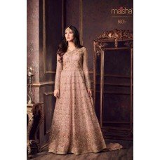 Peach Indian Bridesmaid Party Wear Dress 